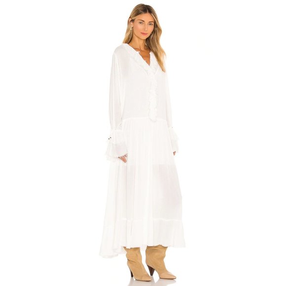 Free People Sweet Darlin Maxi Dress in Ivory - Picture 3 of 4